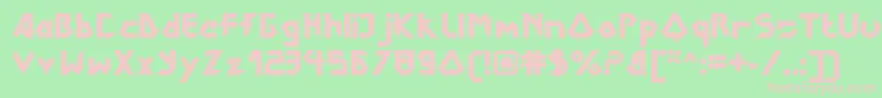 DokterbryceBlack Font – Pink Fonts on Green Background