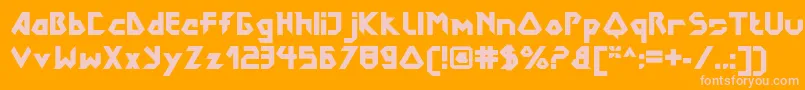 DokterbryceBlack Font – Pink Fonts on Orange Background