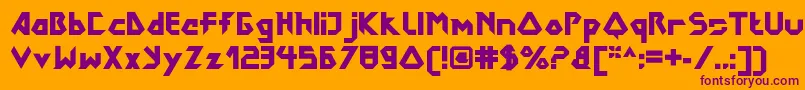 DokterbryceBlack Font – Purple Fonts on Orange Background