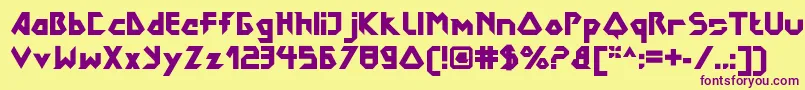 DokterbryceBlack Font – Purple Fonts on Yellow Background