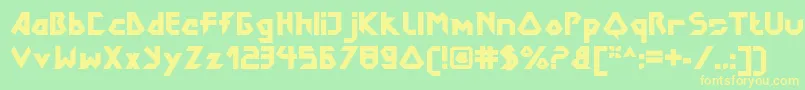 DokterbryceBlack Font – Yellow Fonts on Green Background