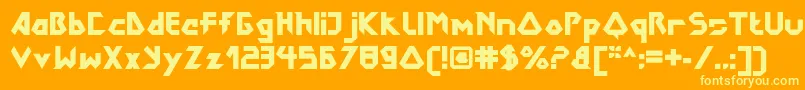 DokterbryceBlack Font – Yellow Fonts on Orange Background