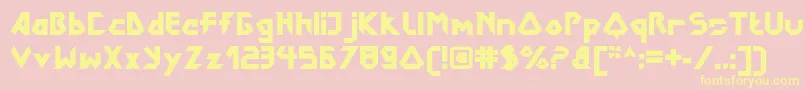 DokterbryceBlack Font – Yellow Fonts on Pink Background