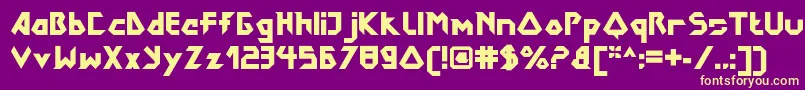 DokterbryceBlack Font – Yellow Fonts on Purple Background