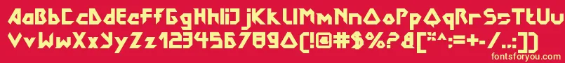 DokterbryceBlack Font – Yellow Fonts on Red Background