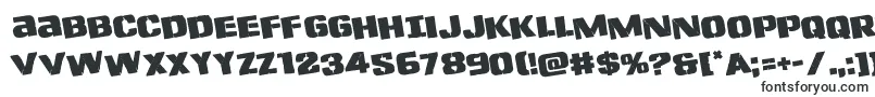 Шрифт Lefthandlukerotate – широкие шрифты