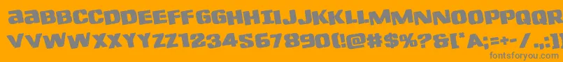 Lefthandlukerotate Font – Gray Fonts on Orange Background