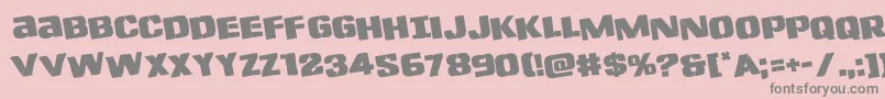 Lefthandlukerotate Font – Gray Fonts on Pink Background