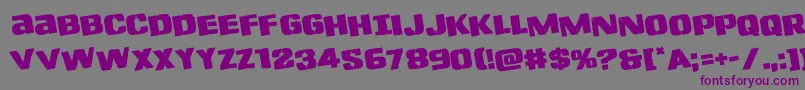 Lefthandlukerotate Font – Purple Fonts on Gray Background