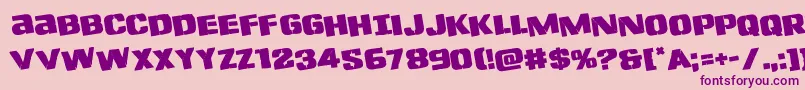 Lefthandlukerotate Font – Purple Fonts on Pink Background