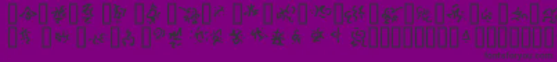 CthulhuRunes Font – Black Fonts on Purple Background