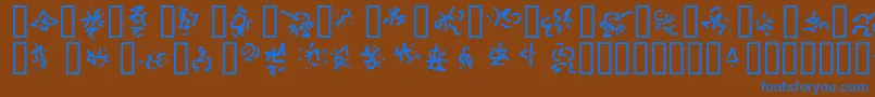 CthulhuRunes Font – Blue Fonts on Brown Background