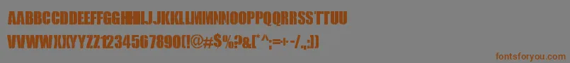 RoyalRumble Font – Brown Fonts on Gray Background