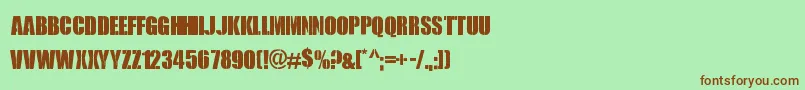 Czcionka RoyalRumble – brązowe czcionki na zielonym tle