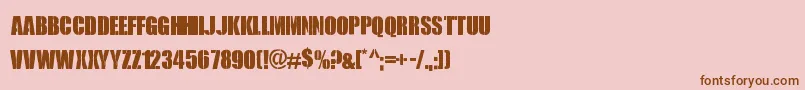 RoyalRumble Font – Brown Fonts on Pink Background