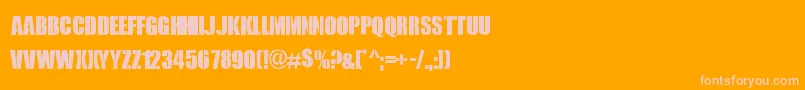 RoyalRumble Font – Pink Fonts on Orange Background