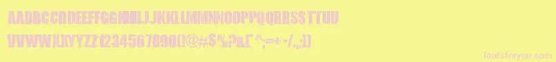 RoyalRumble-Schriftart – Rosa Schriften auf gelbem Hintergrund