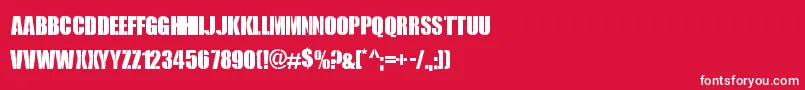RoyalRumble Font – White Fonts on Red Background