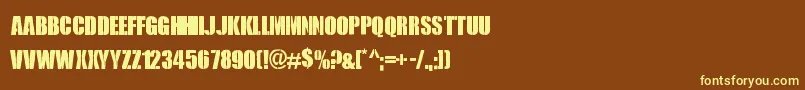 RoyalRumble Font – Yellow Fonts on Brown Background