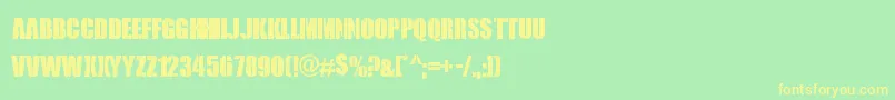 RoyalRumble Font – Yellow Fonts on Green Background