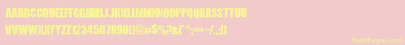 RoyalRumble Font – Yellow Fonts on Pink Background