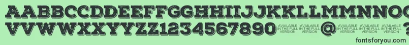 フォントNexarustslabBlackshadow01 – 緑の背景に黒い文字