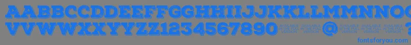 NexarustslabBlackshadow01 Font – Blue Fonts on Gray Background