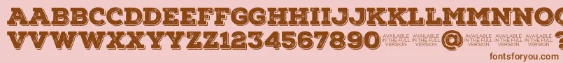 NexarustslabBlackshadow01 Font – Brown Fonts on Pink Background