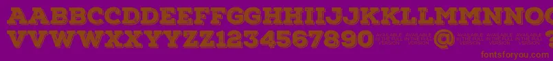 Шрифт NexarustslabBlackshadow01 – коричневые шрифты на фиолетовом фоне