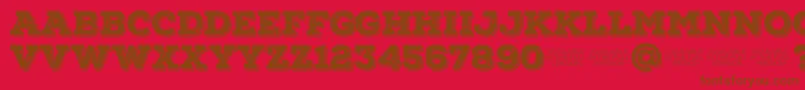 NexarustslabBlackshadow01-fontti – ruskeat fontit punaisella taustalla