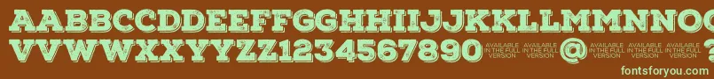 NexarustslabBlackshadow01 Font – Green Fonts on Brown Background