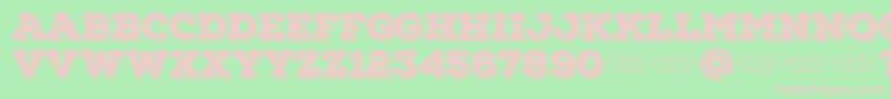 Czcionka NexarustslabBlackshadow01 – różowe czcionki na zielonym tle