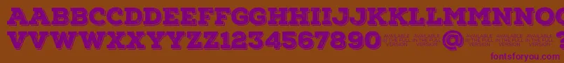 NexarustslabBlackshadow01 Font – Purple Fonts on Brown Background