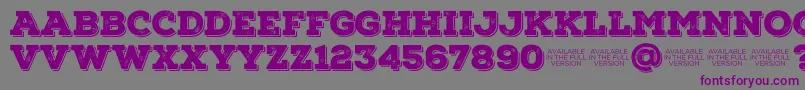 Шрифт NexarustslabBlackshadow01 – фиолетовые шрифты на сером фоне