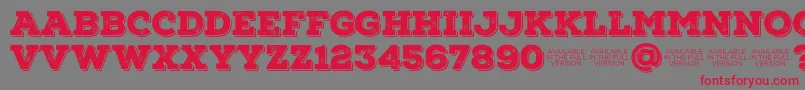 NexarustslabBlackshadow01 Font – Red Fonts on Gray Background