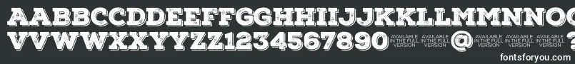 フォントNexarustslabBlackshadow01 – 黒い背景に白い文字