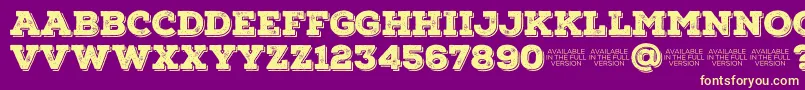 NexarustslabBlackshadow01 Font – Yellow Fonts on Purple Background