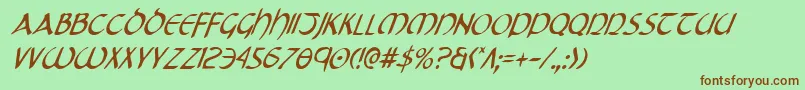 Tristramci Font – Brown Fonts on Green Background