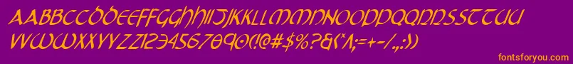 Tristramci Font – Orange Fonts on Purple Background