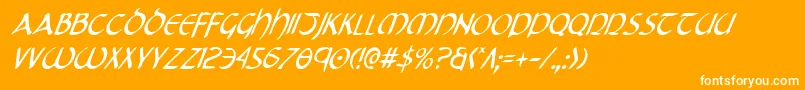 Tristramci Font – White Fonts on Orange Background