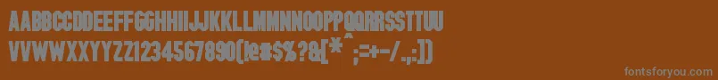 フォントBlitzwingBold – 茶色の背景に灰色の文字