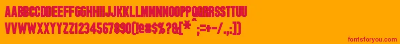 BlitzwingBold Font – Red Fonts on Orange Background