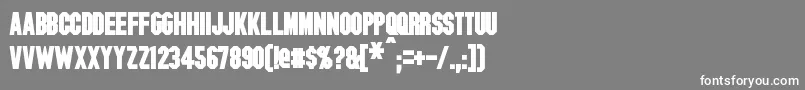 フォントBlitzwingBold – 灰色の背景に白い文字