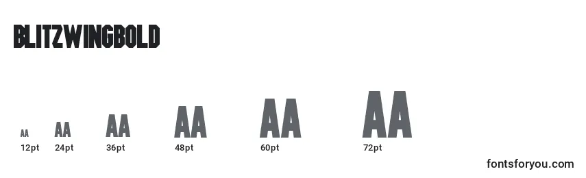 BlitzwingBold Font Sizes