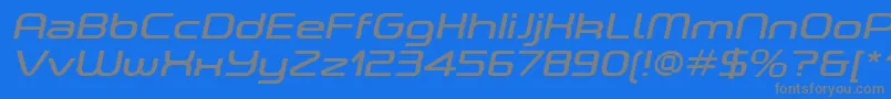 ASpaceItalicDemo Font – Gray Fonts on Blue Background