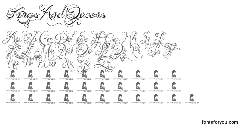 KingsAndQueens-fontti – aakkoset, numerot, erikoismerkit