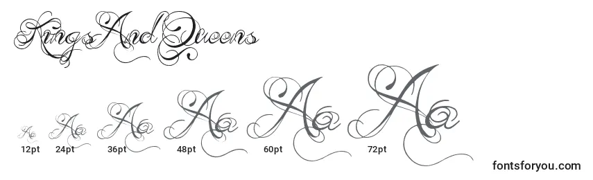 KingsAndQueens Font Sizes