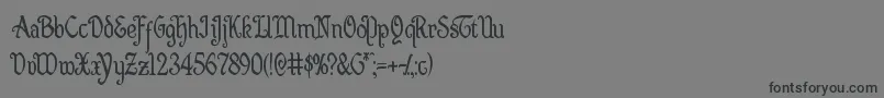 Czcionka Quillswordcond – czarne czcionki na szarym tle