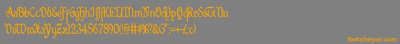 Шрифт Quillswordcond – оранжевые шрифты на сером фоне