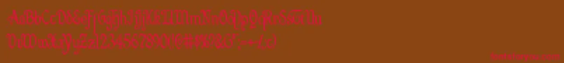 Quillswordcond Font – Red Fonts on Brown Background